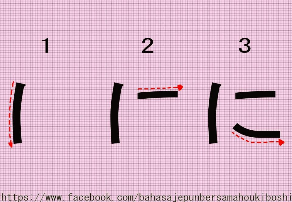 MARI BELAJAR BAHASA JEPUN BERSAMA HOUKI BOSHI CARA MENULIS HIRAGANA NA, NI, NU, NE, NO