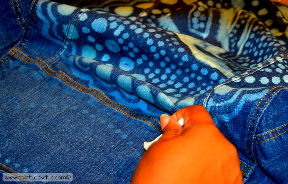 DIY Bleach Design on Denim That Black Chic