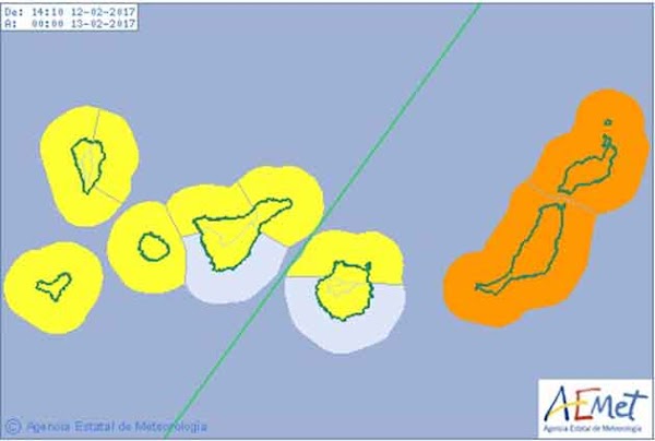 Queda Lanzarote y Fuerteventura en aviso naranja por viento y costeros Queda Lanzarote y Fuerteventura en aviso naranja por viento y costeros