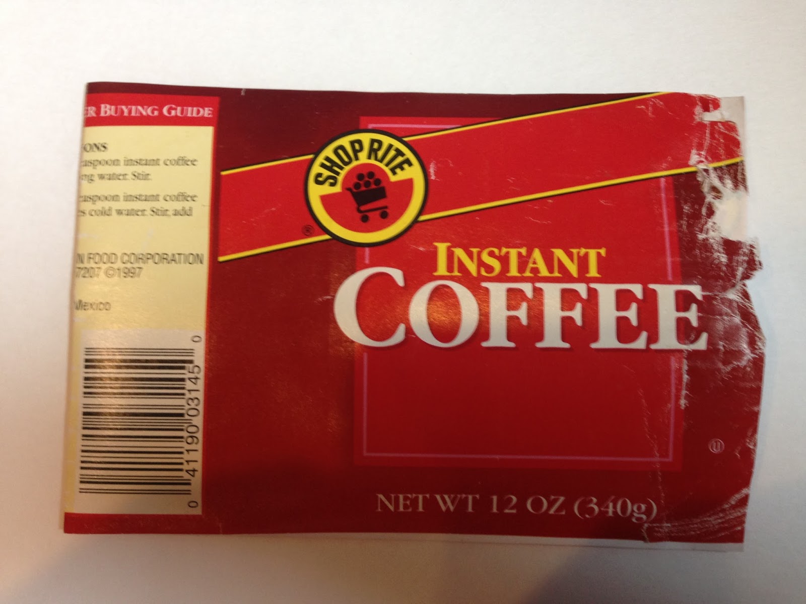 The Market Report Memorabilia ShopRite Coffee