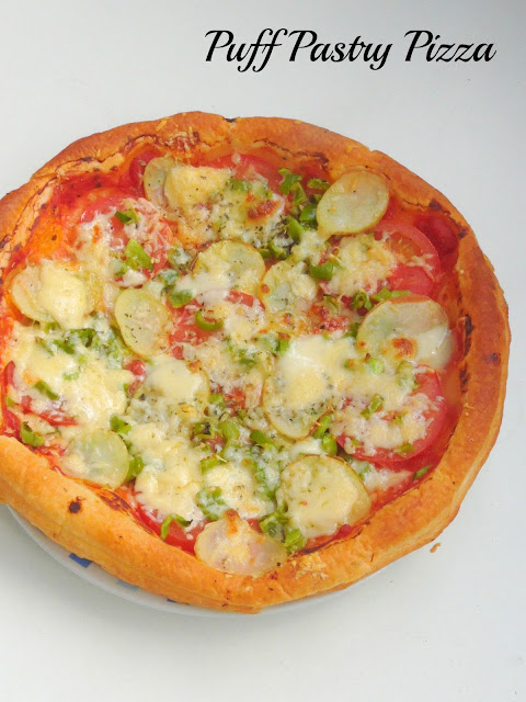 Puff pastry vegetarian Pizza