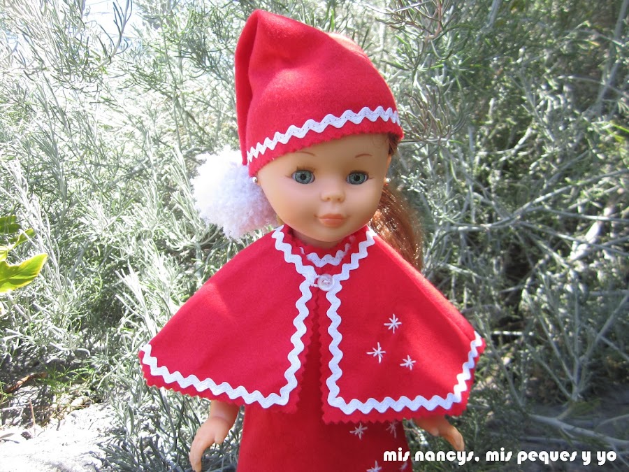mis nancys, mis peques y yo, disfraz duende de navidad con capa