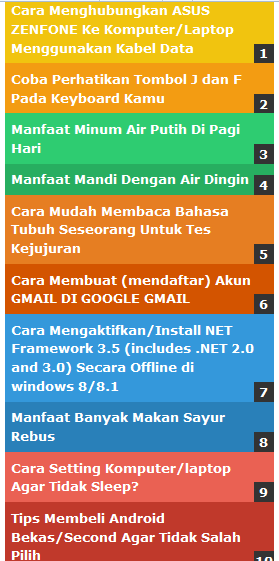 Membuat Popular Post Keren Warna Warni di Blog Membuat Popular Post Keren Warna Warni di Blog