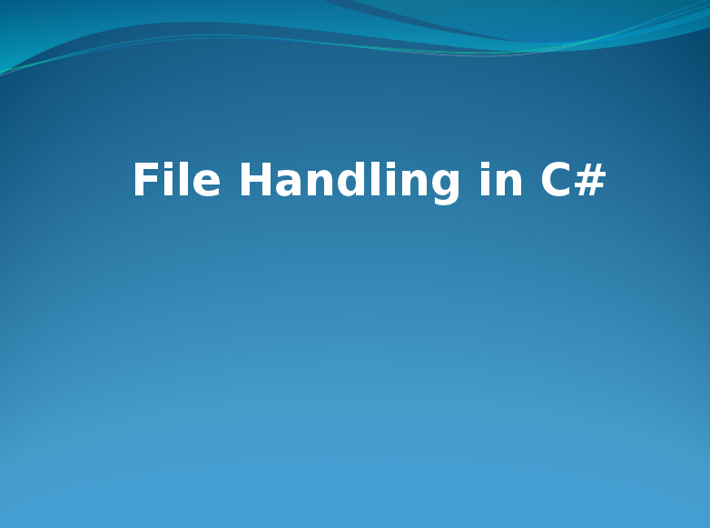 EBooks Presentation Slides/Lecture Notes Of File Handling In C