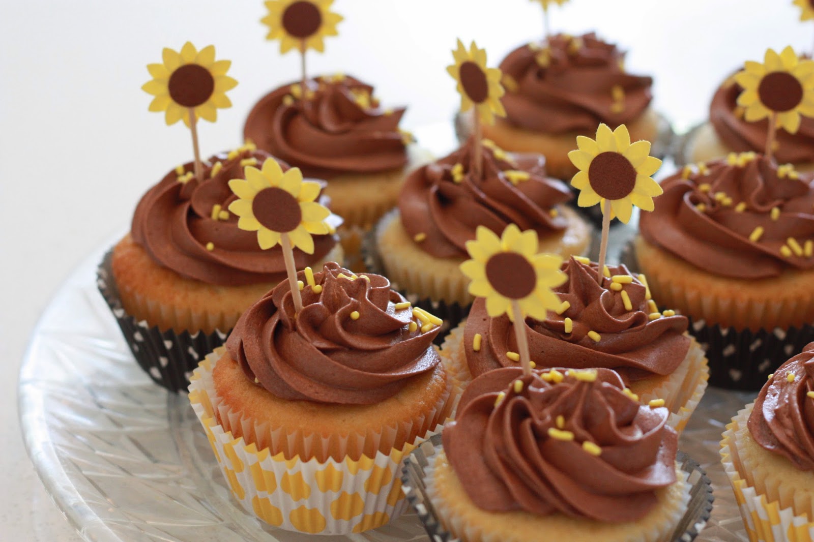 PaperTurtle Sunflower Cupcake Toppers