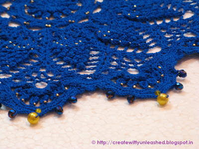 Classic crochet beaded doily