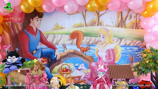 Decoração de mesa infantil A Bela Adormecida