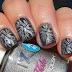 Nail art fiori olografici astratti