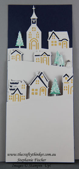 Xmas card, #rubberstamps, #stamping, #stampinup, Holiday Catalogue sneak peek, Hometown Greetings, Trifold, Christmas, #thecraftythinker, Stampin' Up Australia Demonstrator, Stephanie Fischer, Sydney NSW