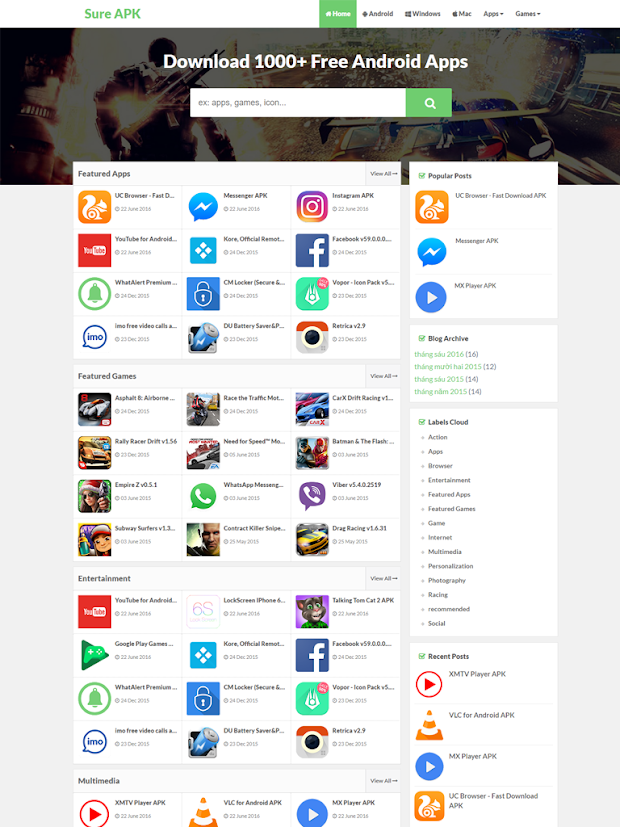 Sure APK Blogger Template Premium Sure APK Blogger Template Premium