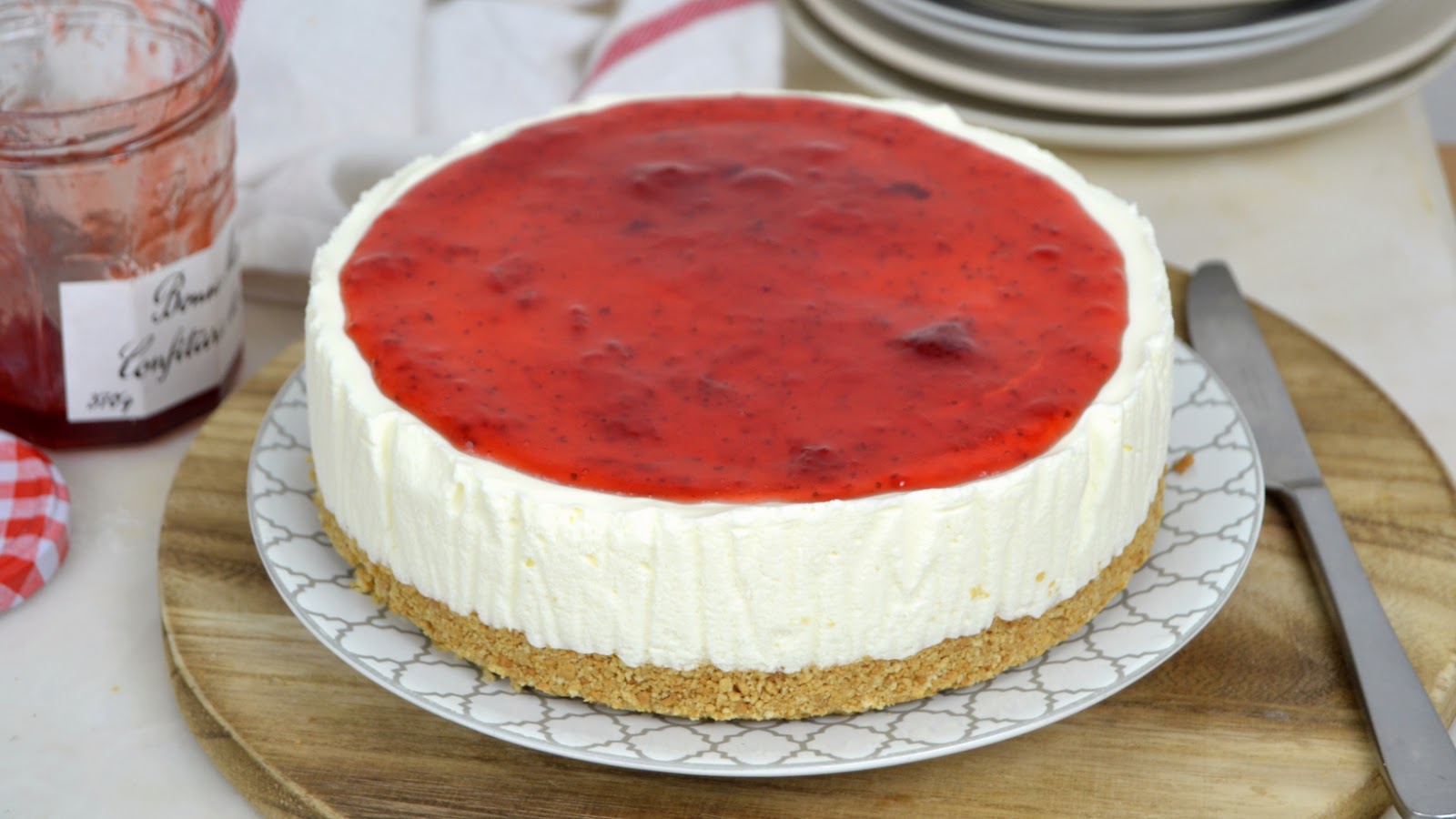 Tarta de queso fria sin gelatina