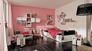 modern pink teen bedroom design
