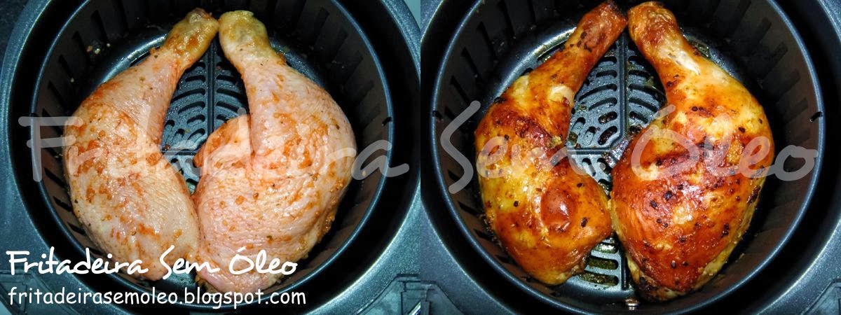 Coxa e Sobrecoxa na AirFryer | Fritadeira sem Óleo - Receitas AirFryer