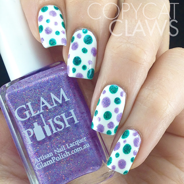 Copycat Claws: Teal and Lilac Dotticure