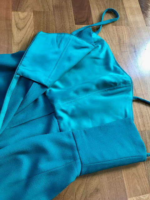 Diary of a Chain Stitcher: Emerald Wool Crepe Green Party Dress using Sew Over It Ultimate Pencil Skirt and Rosie Dress sewing patterns