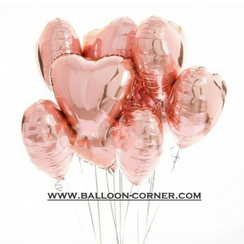 Balon Foil Hati / Foil Love Rose Gold
