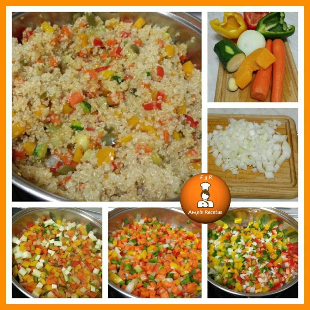 Quinoa con verduras ~ Fácil y Rico Ampis Recetas