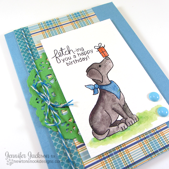 Birthday Labrador dog card by Jennifer Jackson | Fetching Friendship stamp set by Newton's Nook Designs