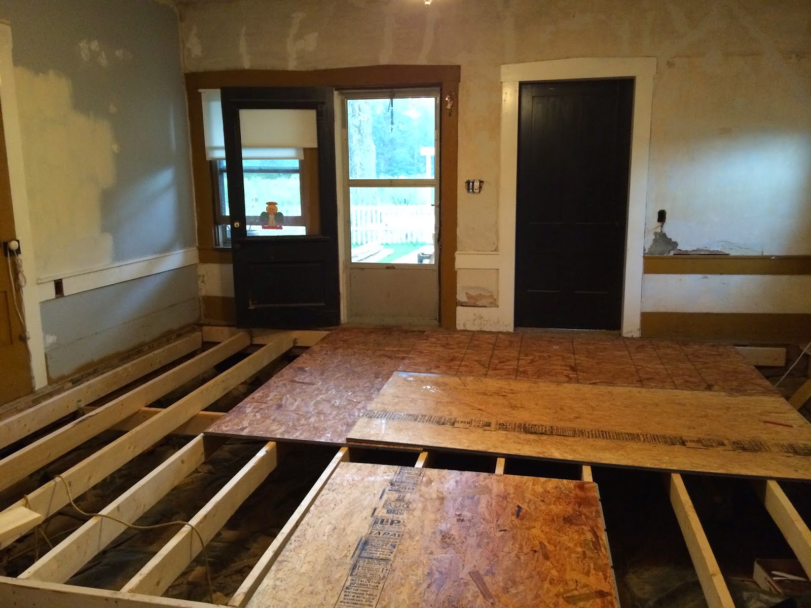 Historic Farmhouse Renovation No Living Room Floor? No Problem!