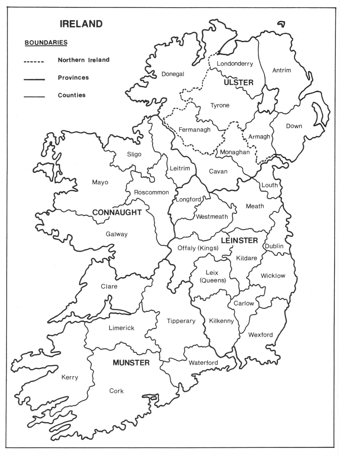 Counties Of Ireland Map Map 4212 | The Best Porn Website
