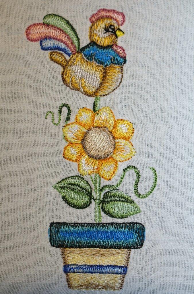 Sarah Lynn's Mitered Corner MachineEmbroidered Tea Towel Set Finished