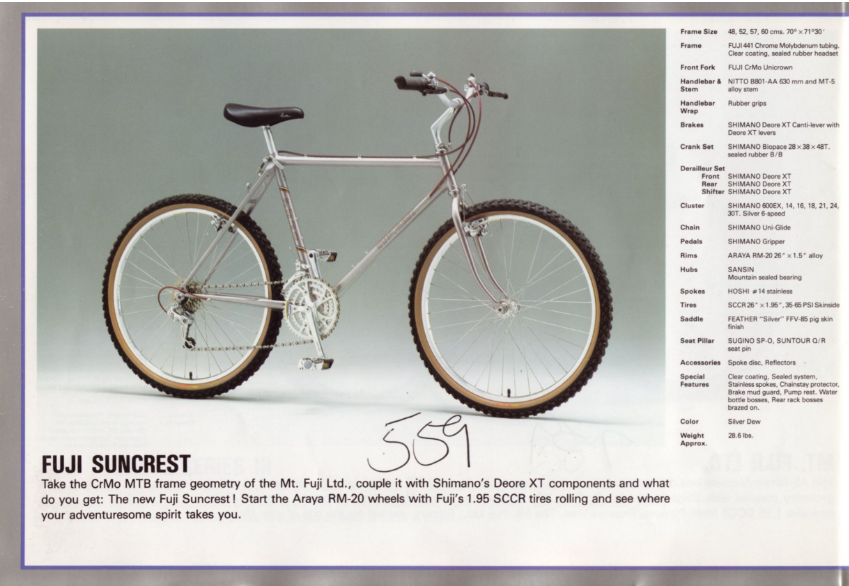 CATALOGUES FUJI FUJI 1986