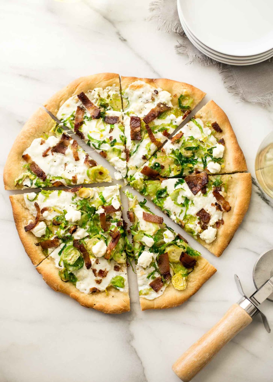 BRUSSELS SPROUTS, BACON, AND GOAT CHEESE PIZZA Eat Well