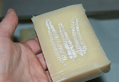 DIY Hand Stamped Soaps - Homemade Fern Decorated Soaps - Creative Ways to Use Stamps and Mica to Decorate Your Cold Process Soaps