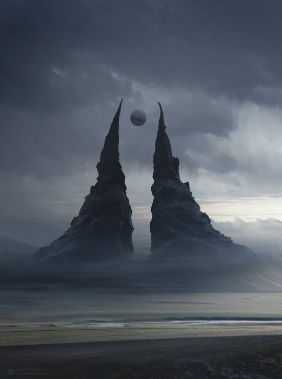As ilustrações de ficção científica e fantasia com um toque surreal e sombrio de Tierno Beauregard Tierno Beauregard artstation deviantart ilustrações ficção científica fantasia surreal sombrio cenários alienígenas matte painting