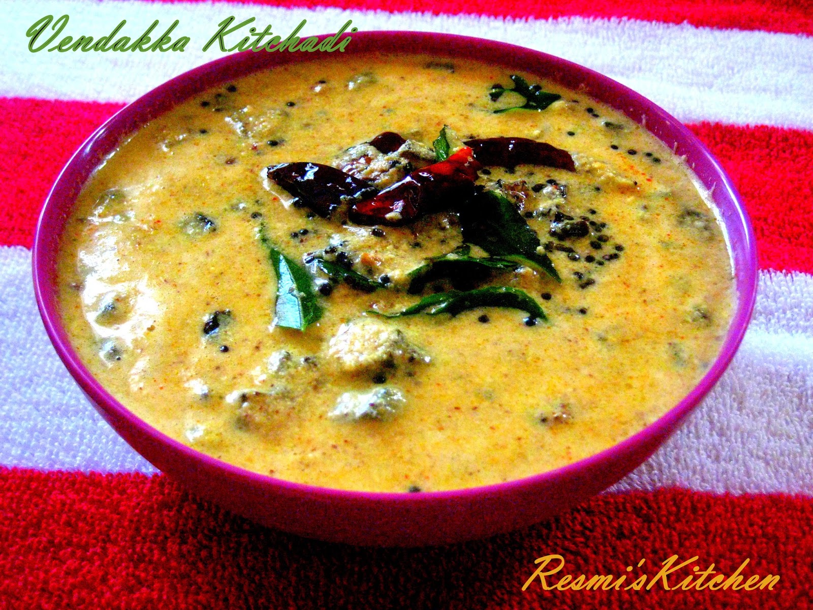 Resmi's kitchen VENDAKKA KITCHADI / OKRA KICHADI