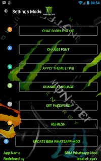 BBM Whatsapp MOD v3.0.1.25 Tema Monster Energy BBM Whatsapp MOD v3.0.1.25 Tema Monster Energy