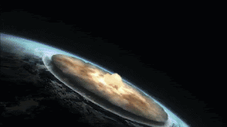 Resultado de imagen para impacto de asteroide gif