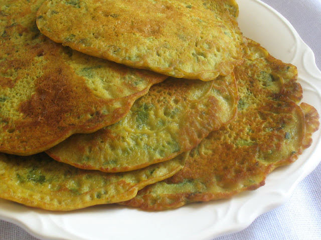 Indian Fenugreek Pancakes with Coriander