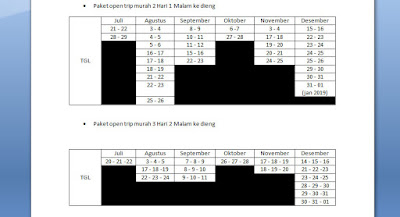 Jadwal Open Trip ke Dieng by Mega Tour Dieng