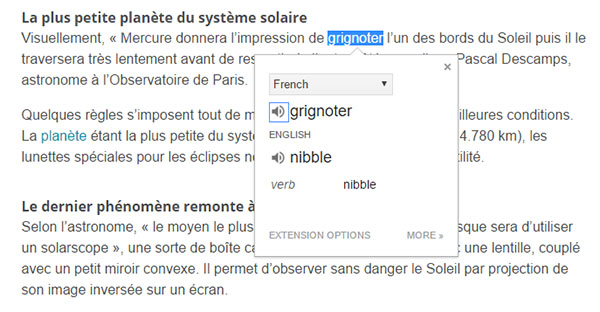 افضل 4 اضافة لترجمة الكلمات أو جمل بشكل فوري على جوجل كروم Gtranslate