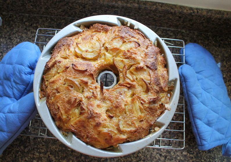 Food Lust People Love Almond Pear Bread Pudding BundtBakers