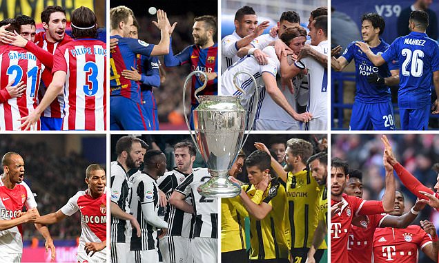 Guia das quartas de final da Champions League 2016/2017 Guia das quartas de final da Champions League 2016/2017