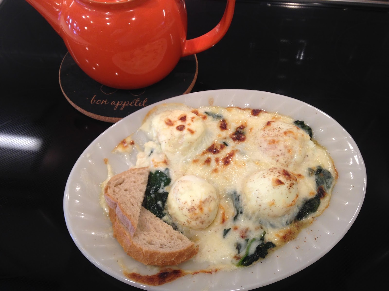 A Daye in the Kitchen Egg & Spinach Gratin