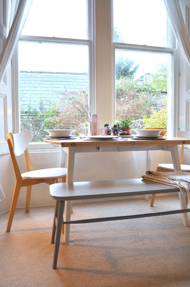 Evening supper with the Habitat Talia Bench