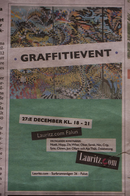 Graffitiutställning på Lauritz i Falun