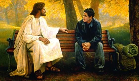 Resultado de imagem para jesus e o jovem