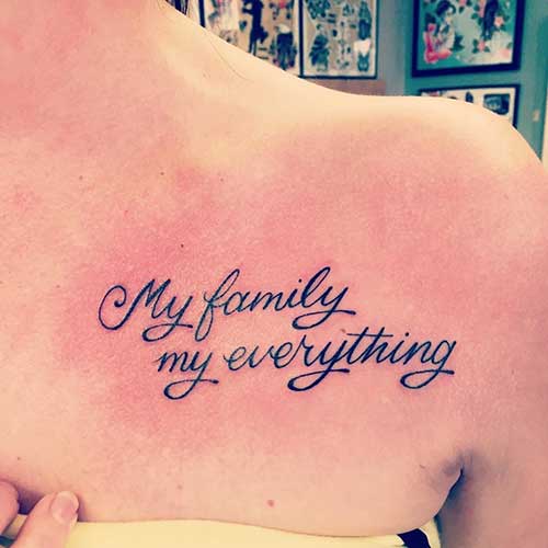 my family tattoo for collar bone my family tattoo for collar bone