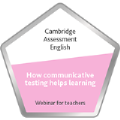 Digital badge on   How communicative testing helps learning