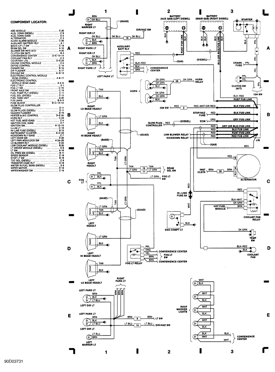 1990 Chevrolet Pickup K1500 Wiring Diagrams | Schematic Wiring Diagrams