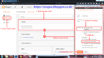Cara pasang Header Blog Tutorial Cara memasang Header Blog