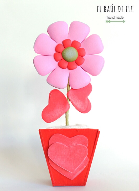 maceta, flor, gomaeva, DIY