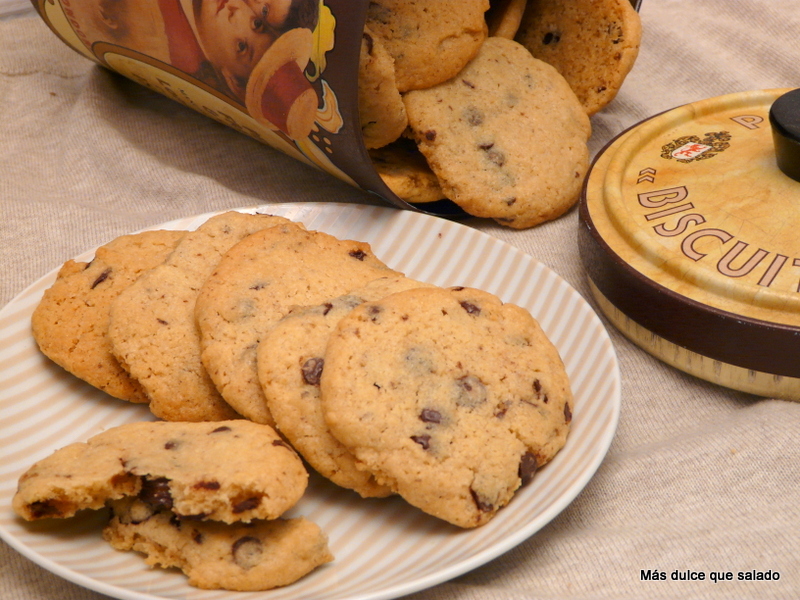 Más dulce que salado Galletas con Pepitas de Chocolate