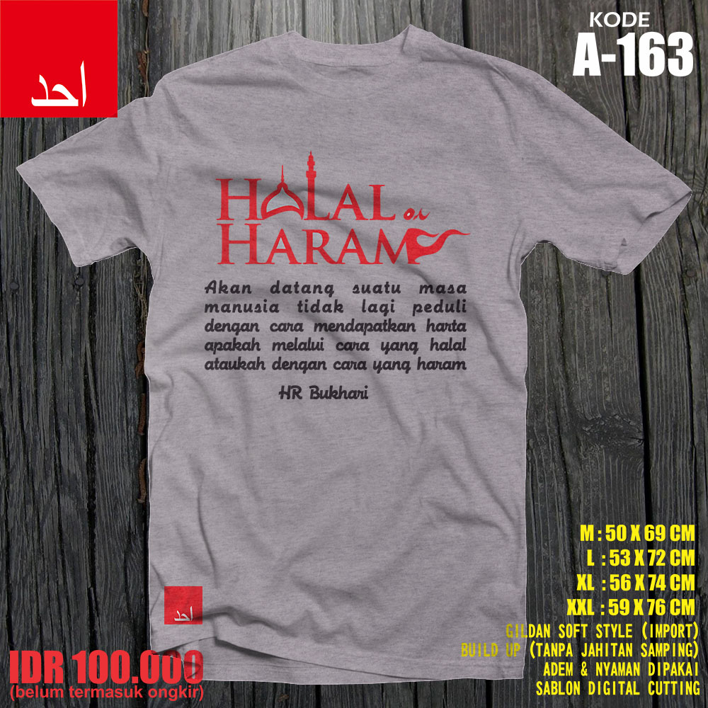 Halal Dan Haram Desain Baju Muslim Kaos Dakwah Armaila