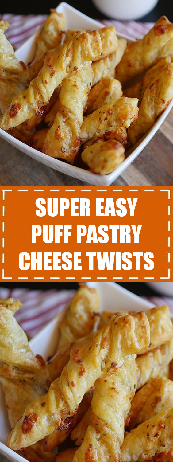 Super Easy Puff Pastry Cheese Twists