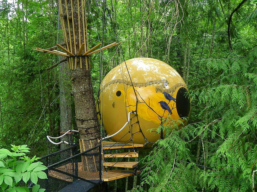 The Coolest Hotels In The World Free Spirit Spheres, Canada Free Spirit Spheres, Canada